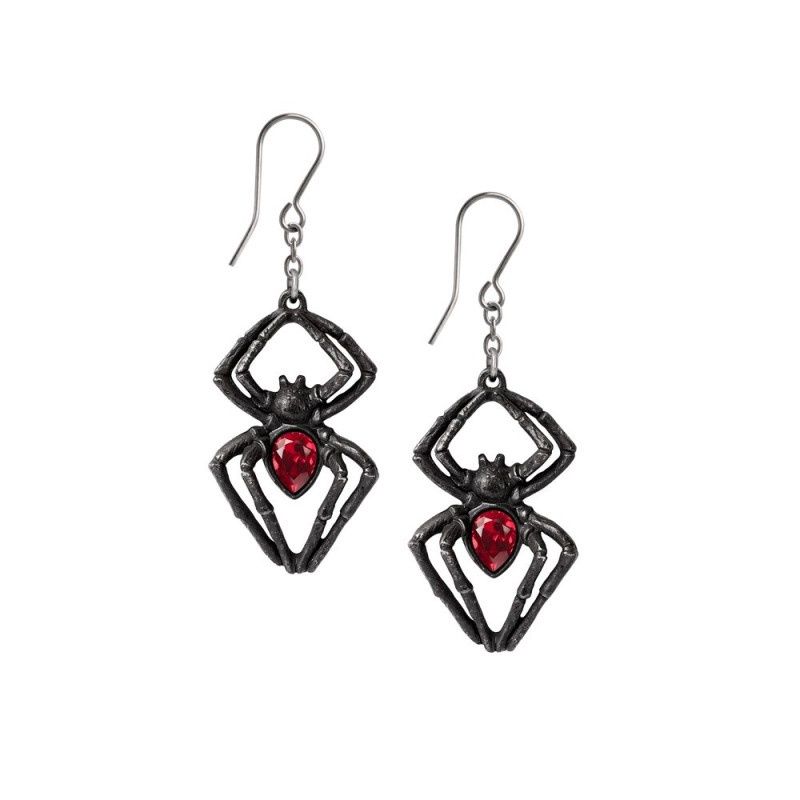 Boucles d'Oreilles Black Widow [E428B]