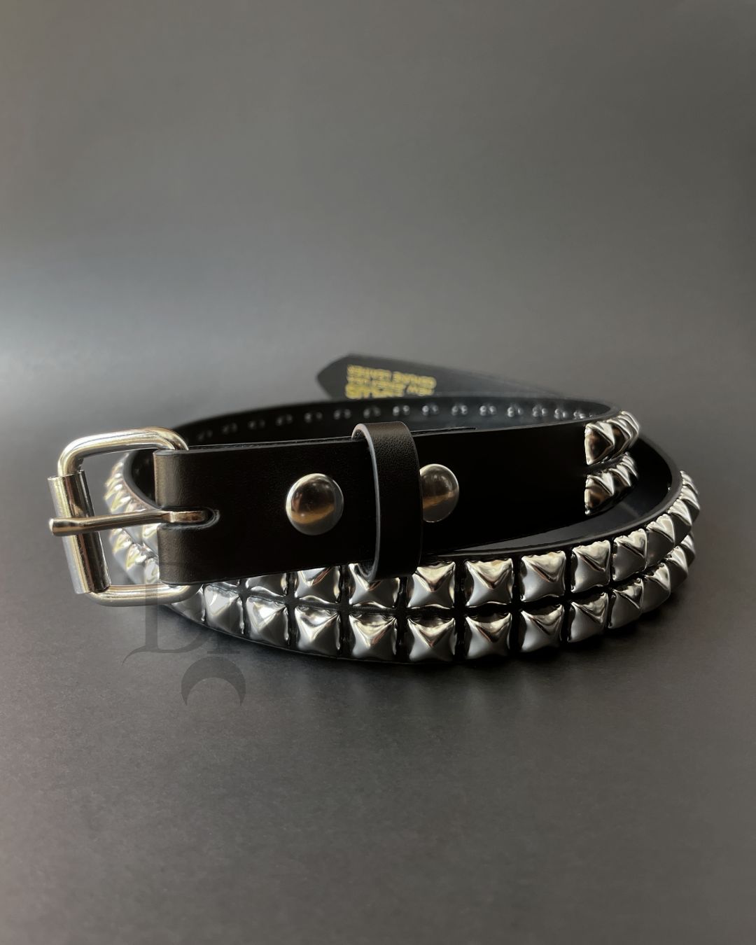 Silver Studs Leather Belt BT117 [PLUS]