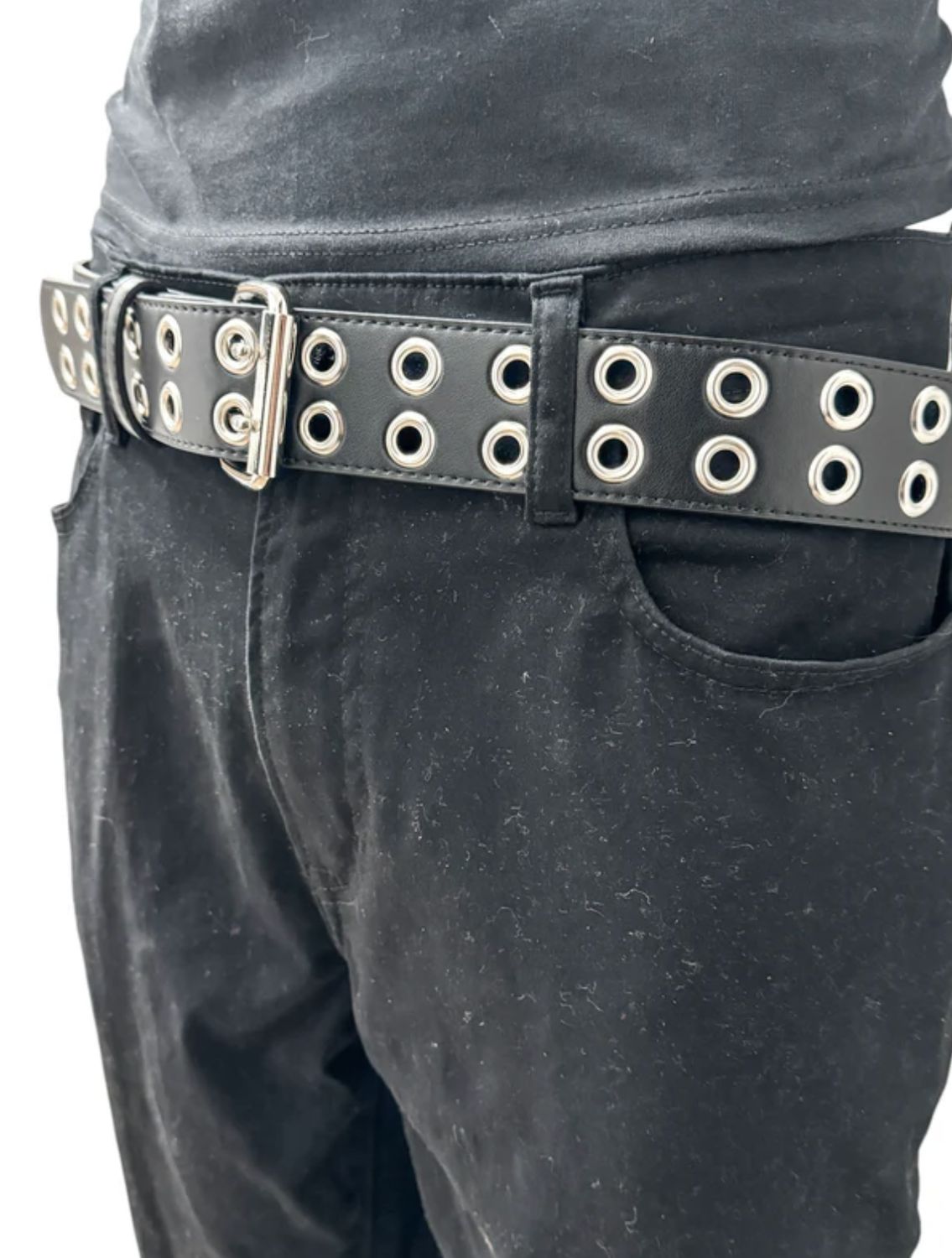 Ceinture en Cuir à Œillets BT145M