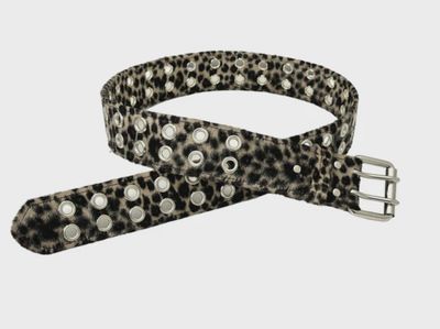 Ceinture en Léopard Brun à Œillets BT145L-BRN [PLUS]