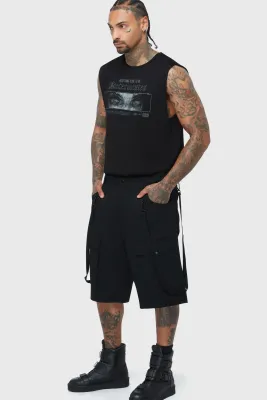 Sacred Skulls Shorts [PLUS] - Unisex Baggy Alt Shorts