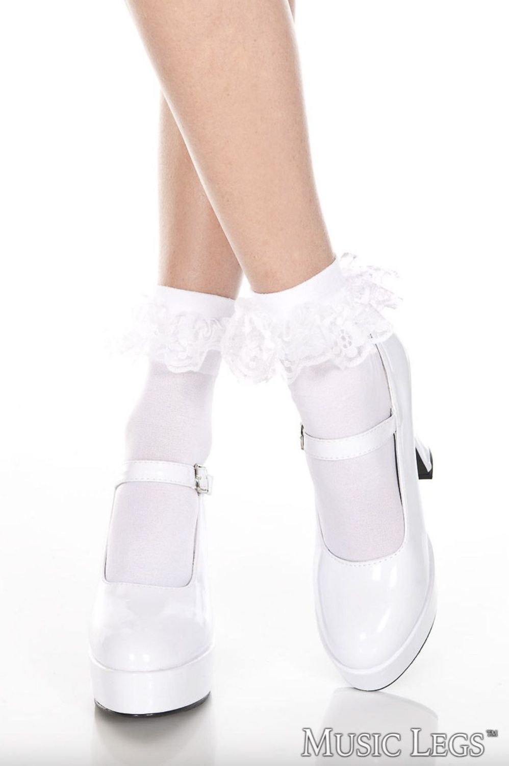 Bas Cheville Bord Froncé / ML549 [BLANC]