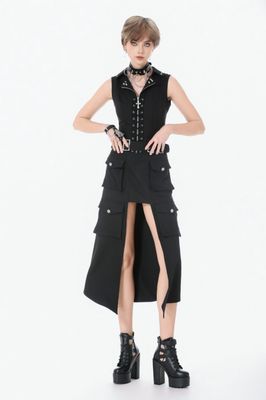 Studded Lace-Up Corset Vest TW681