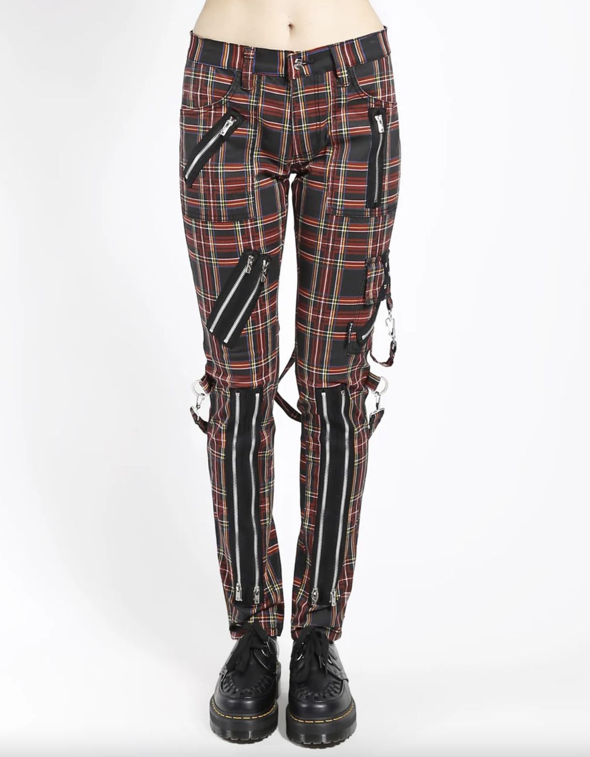 Pantalons Strap Black Plaid [IS674MP]