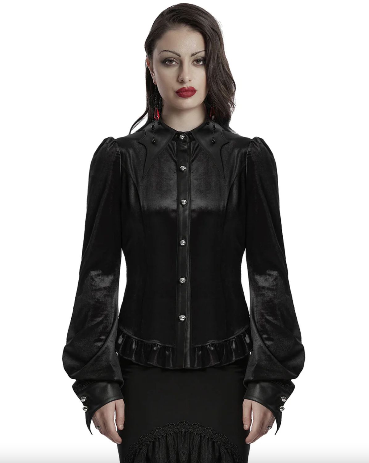 Shirt OY-1697 [BLACK] [PLUS]