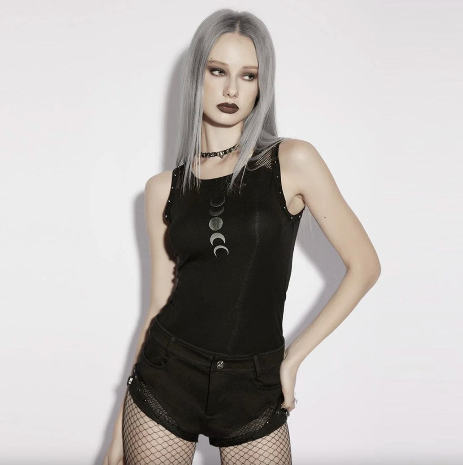 Sporty Goth Tank Top OT-1103