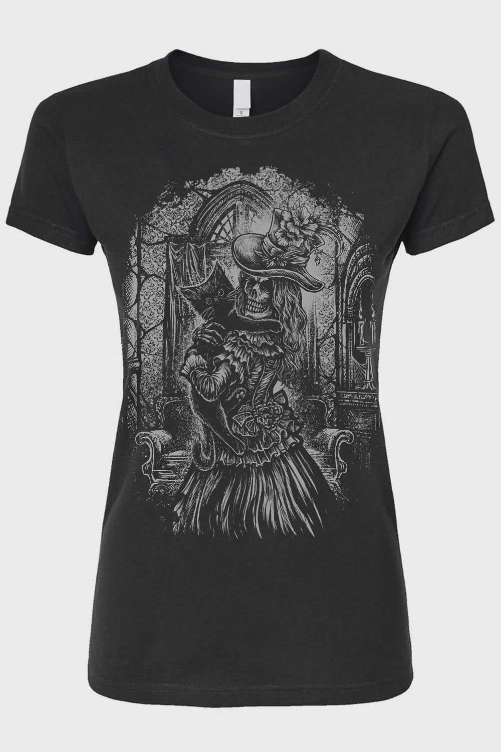 T-Shirt Victorian Cat Lady Femme