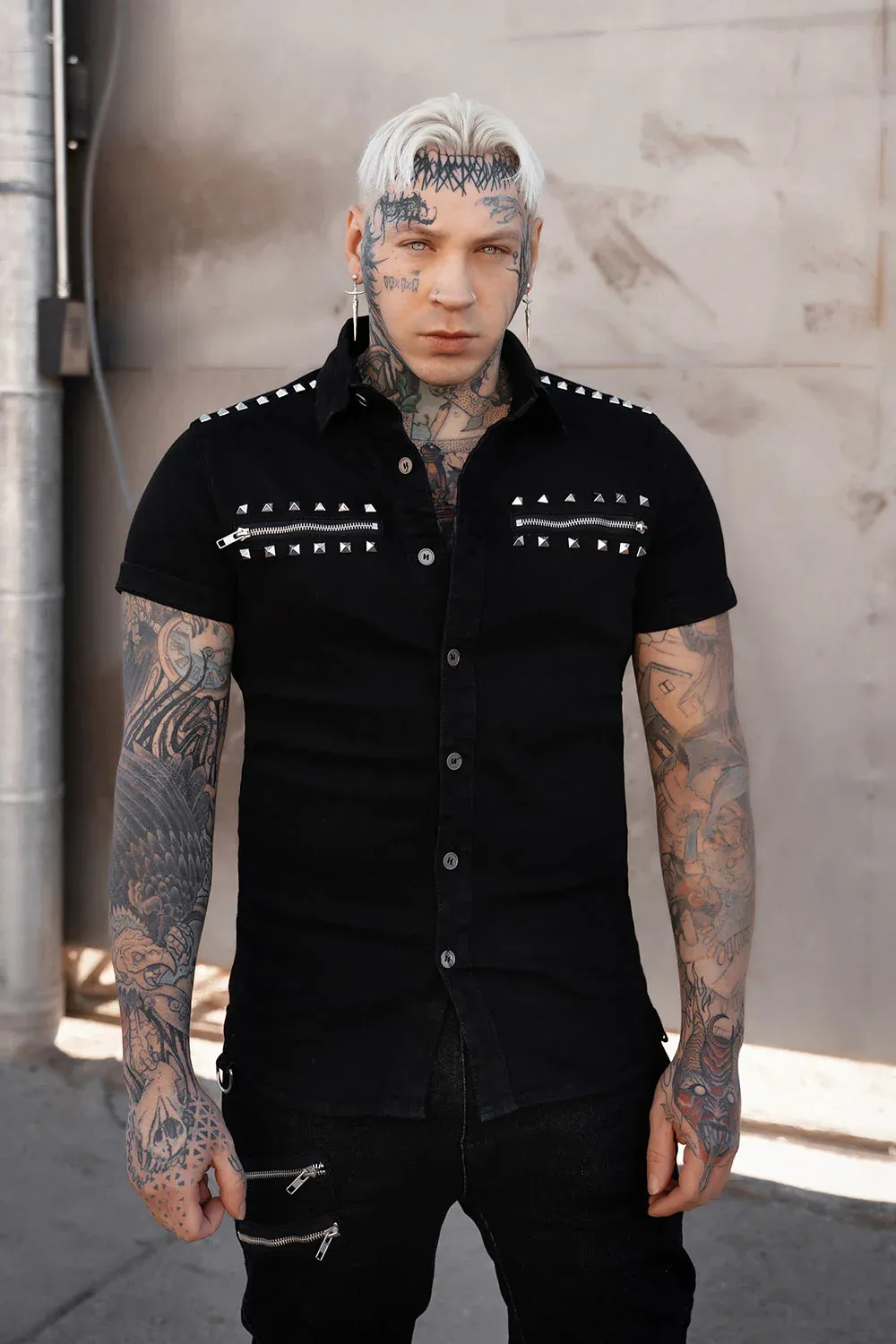 Shallow Grave Studded Shirt [PLUS]