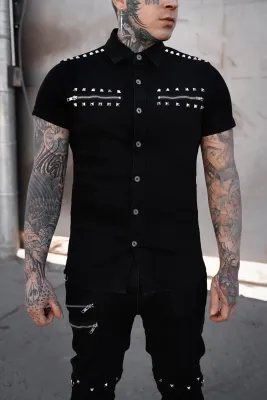 Shallow Grave Studded Shirt [PLUS]