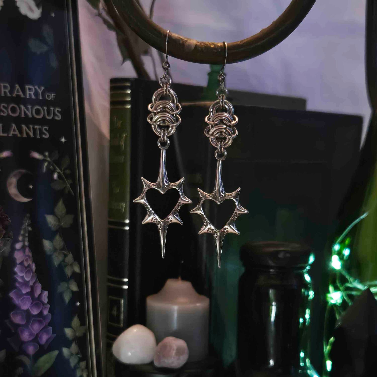 Spiky Heart Earrings