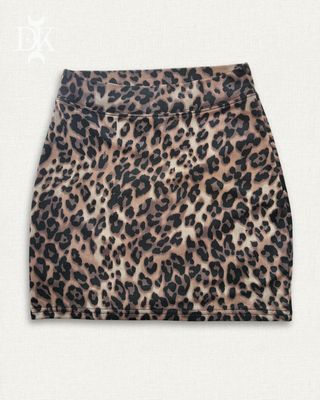 Brown Leopard Print Body-con Mini Skirt Ver. 2.0 - MADE IN QUEBEC