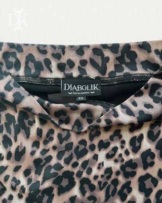 Brown Leopard Print Body-con Mini Skirt Ver. 2.0 - MADE IN QUEBEC
