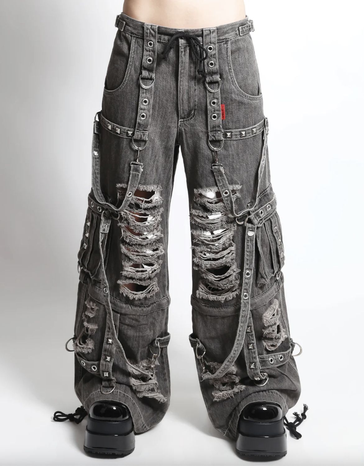 Denim Strap Shredder Pants [JM7117MR]
