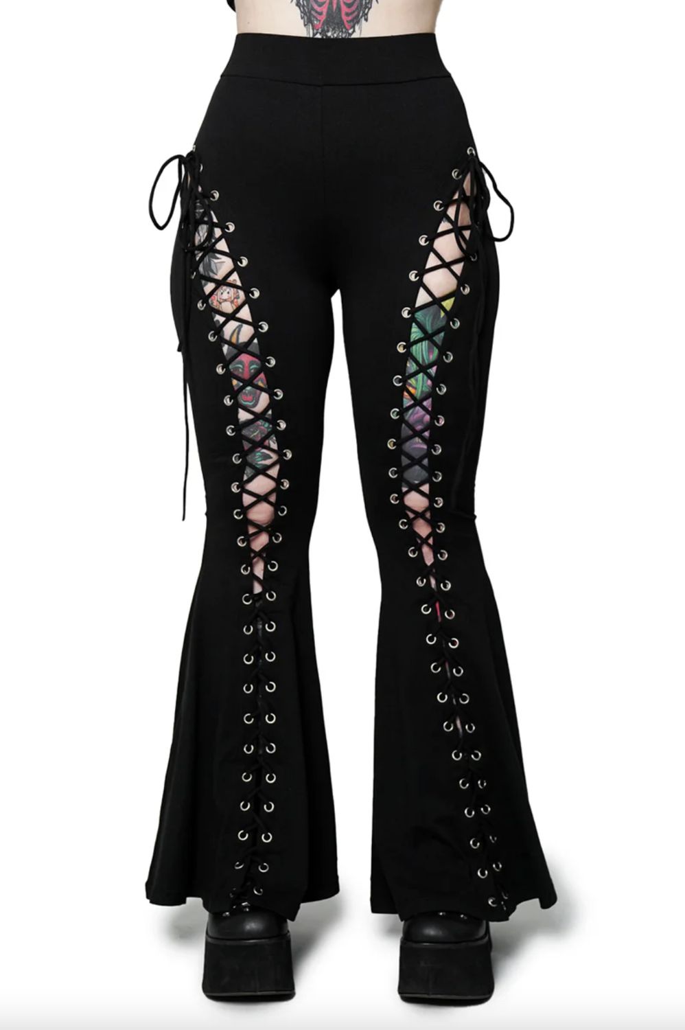 Alice Lace Up Flare Pants [Regular]