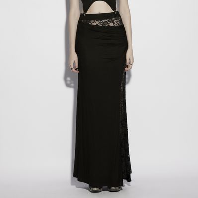 Asymmetrical Pleated Lace Skirt OQ-978