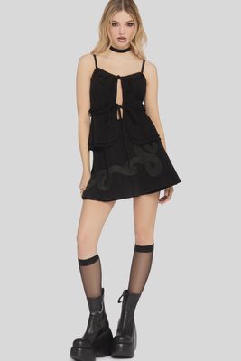 Gaia Adorned Tie Front Vest Top