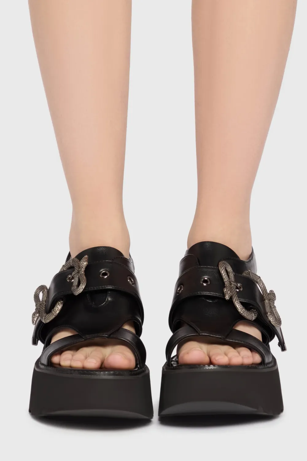 The Hollow Snake Buckle Sandals