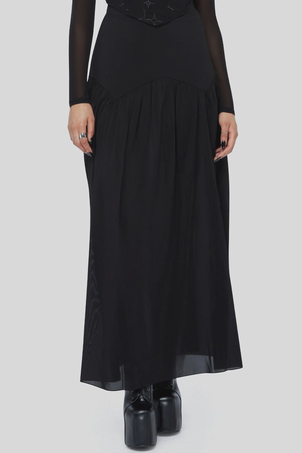 Twilight Thistle Maxi Skirt [PLUS]