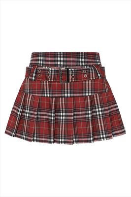 Just A Girl Skirt [SK25653] [BURGUNDY]