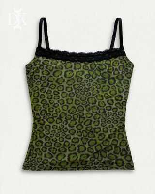 Ivy Green Leopard Tank Top - MADE IN QUEBEC