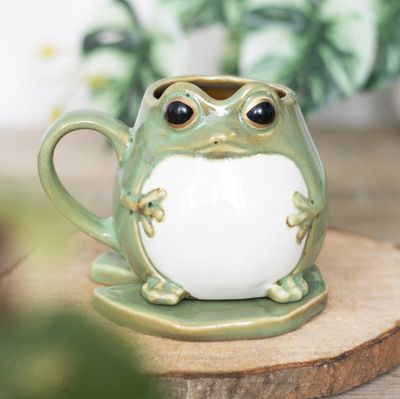 Tasse Grenouille avec Soucoupe Nénuphar [EF_48424]