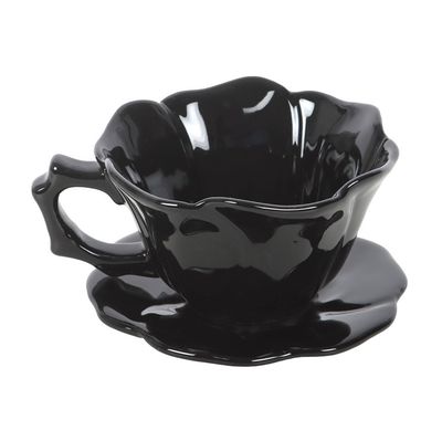 Tasse et Soucoupe Rose Noire [RM_73426]