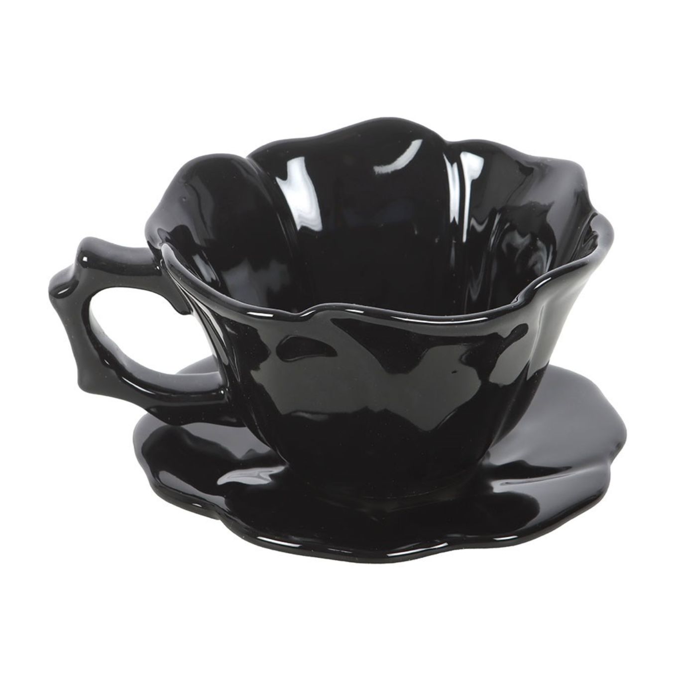 Tasse et Soucoupe Rose Noire [RM_73426]