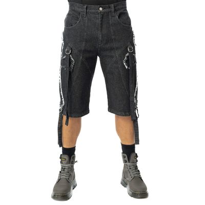 Crux Noctis Black Stonewash Shorts