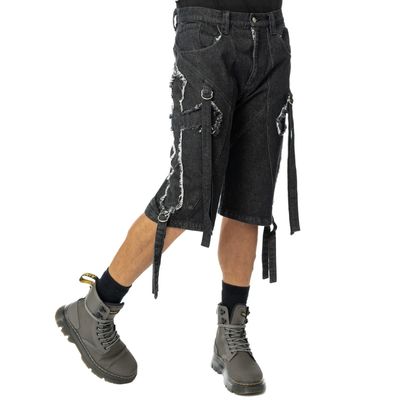 Crux Noctis Black Stonewash Shorts