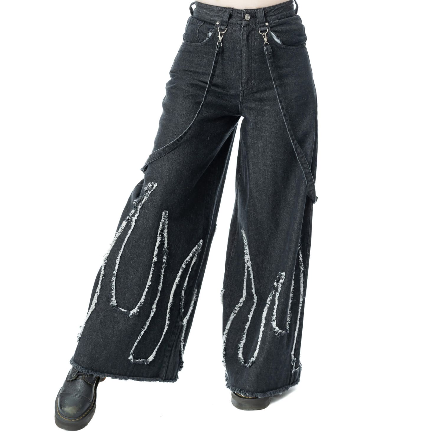 Pantalons Jeans Ablaze Stonewash Noir