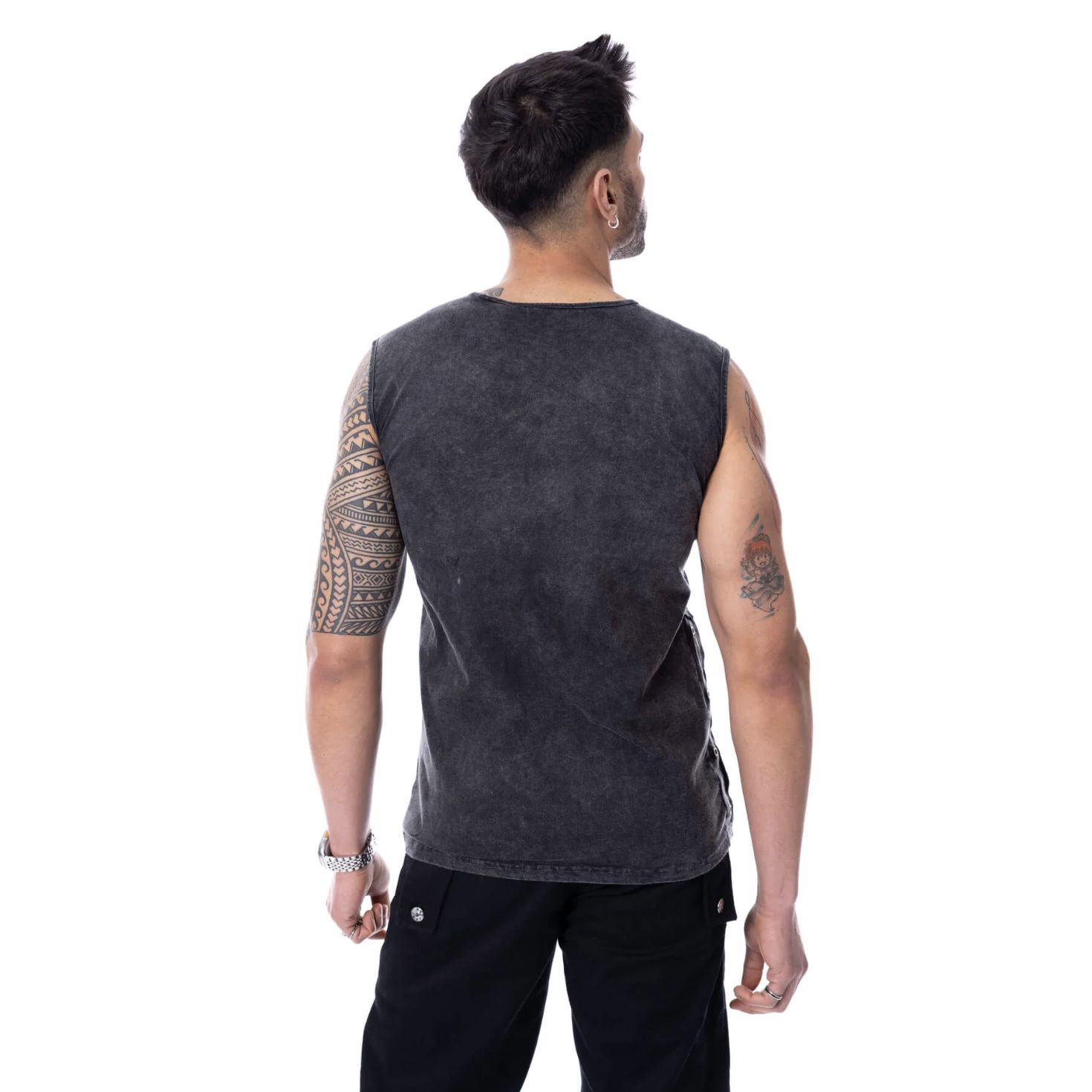 Crux Noctis Stonewash Gris Sleeveless Shirt