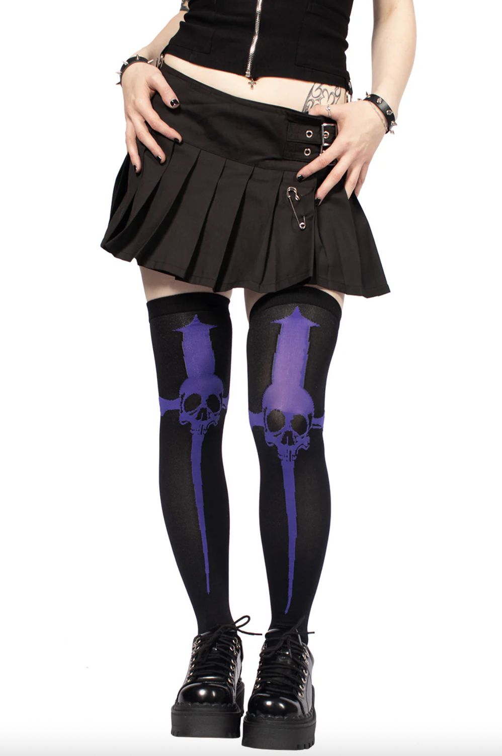 Purple Dagger Socks LS-159PURP]