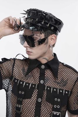 Cap with Chains and Studs AS293