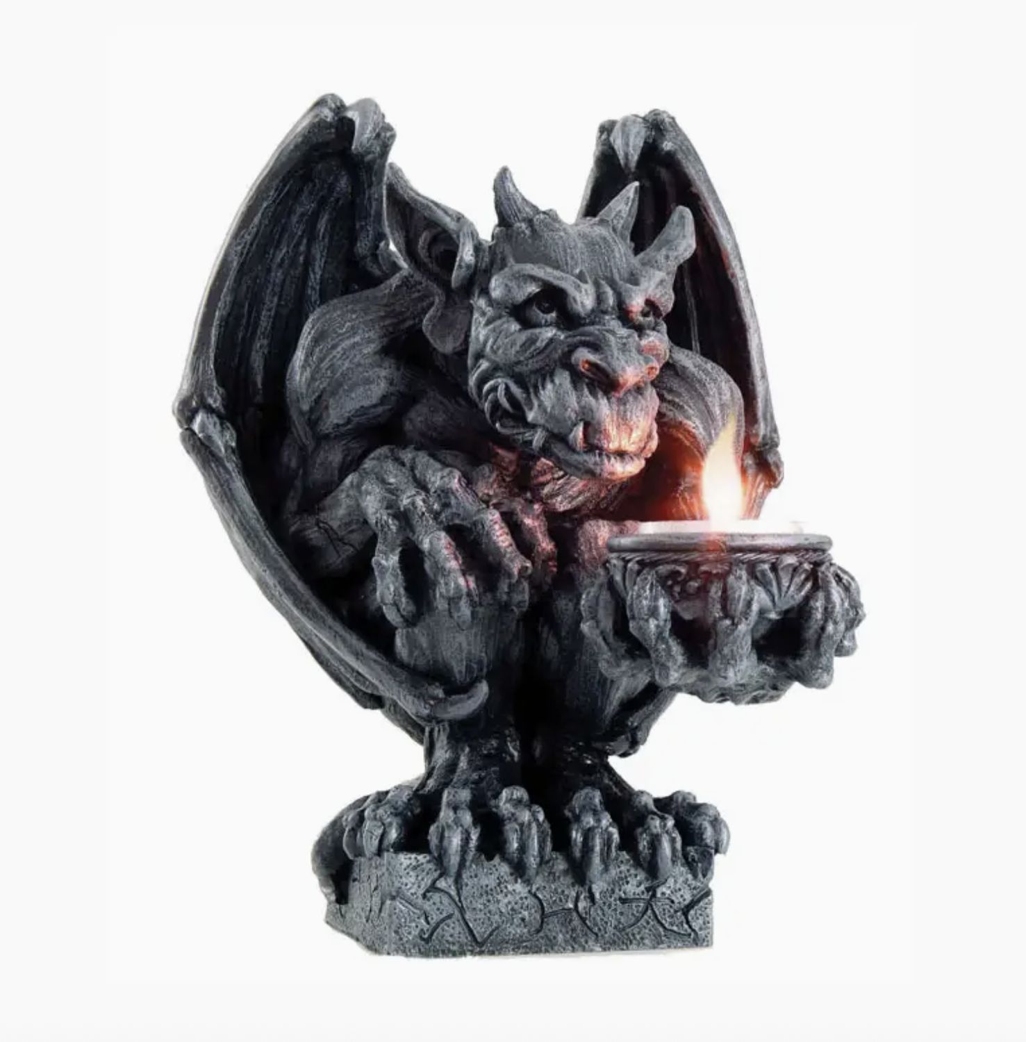 Resin Gargoyle Candle Holder