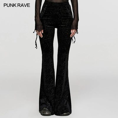 Velvet Jacquard Flared PantsDK-567