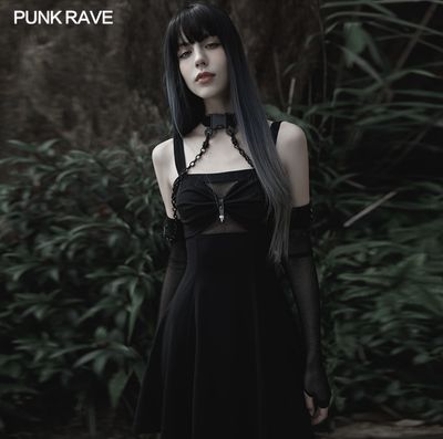 Mesh Sleeves with Chains and Choker OPS-256