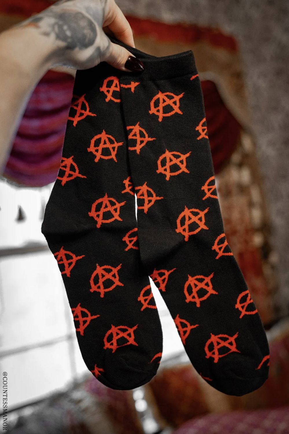 Creepy Crew Anarchy Symbols Socks