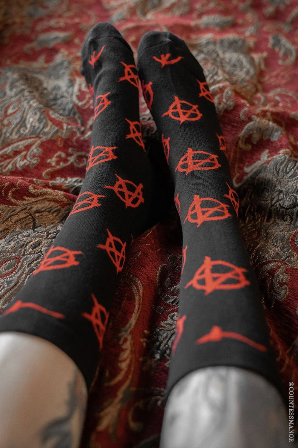 Creepy Crew Anarchy Symbols Socks
