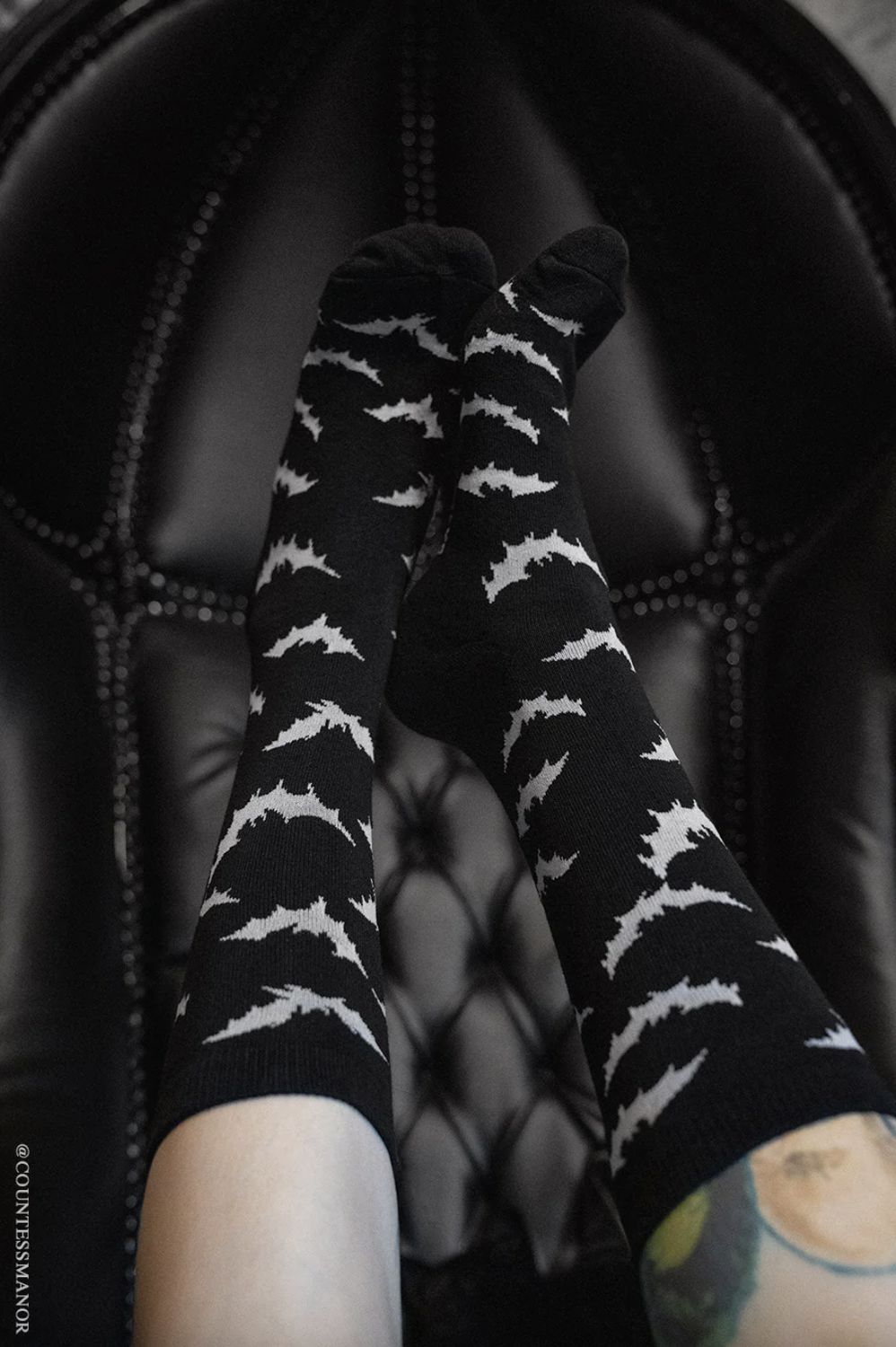 Creepy Crew White Bats Socks