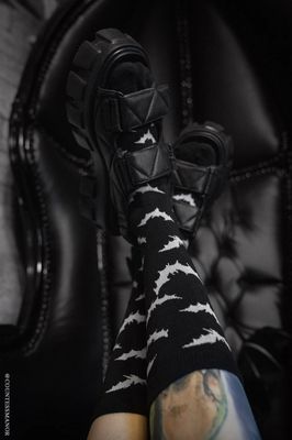 Creepy Crew White Bats Socks