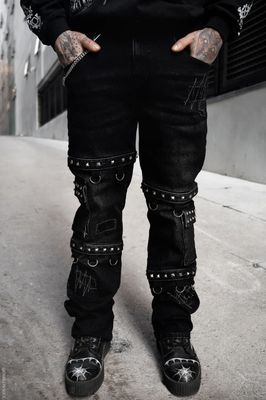 Cargo Asylum Scratches Pierced Pants