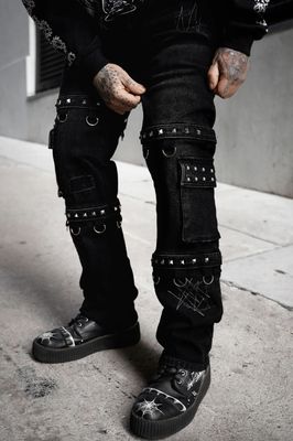 Cargo Asylum Scratches Pierced Pants [PLUS]