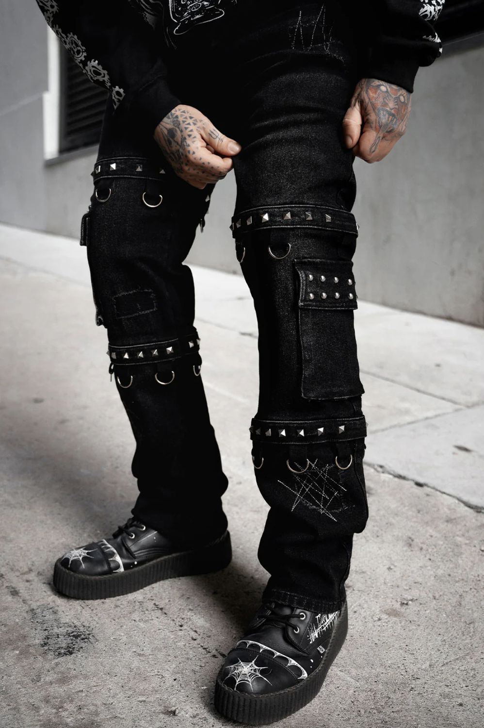 Cargo Asylum Scratches Pierced Pants [PLUS]
