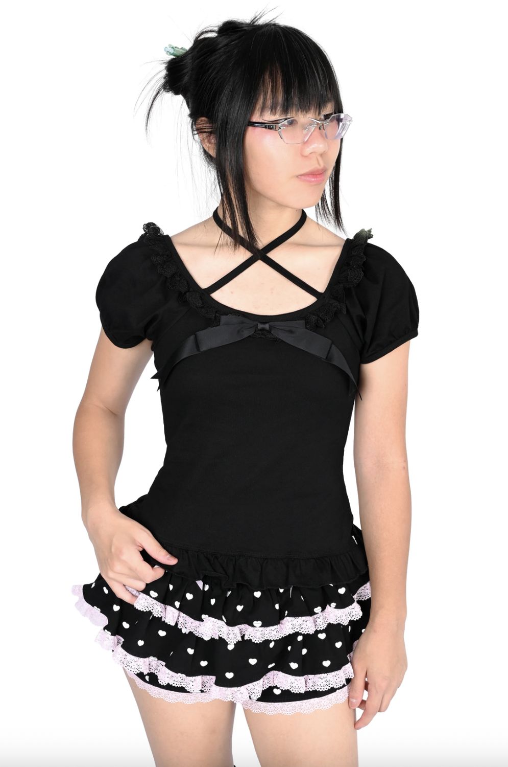Black Cassie Cutsew Top