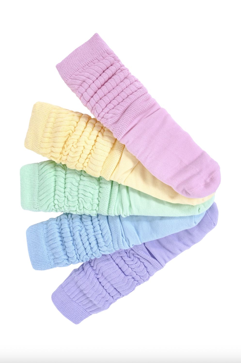 Set of 5 Rainbow Scrunch Socks