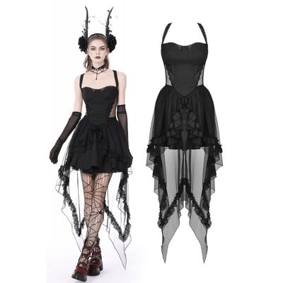 Robe Asymétrique à Volants DW766
