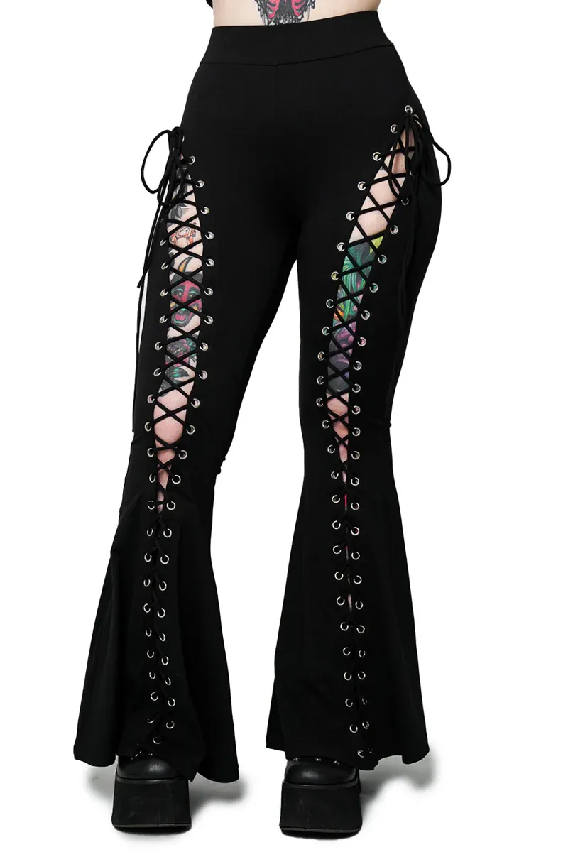 Alice Lace Up Flare Pants [Regular] [PLUS]
