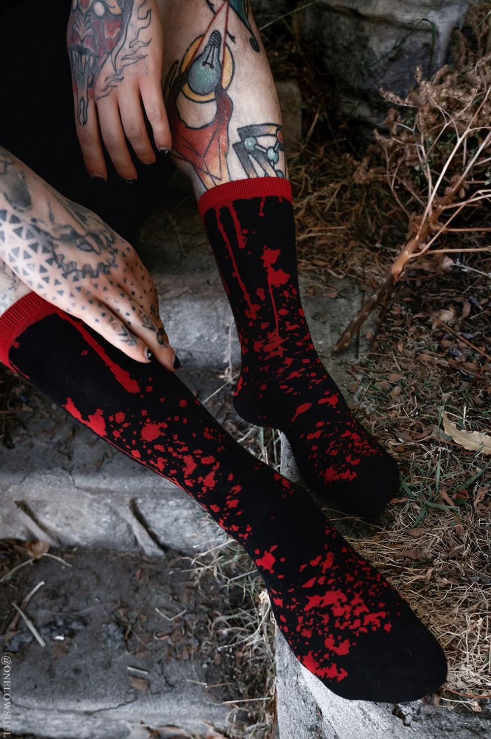 Chaussettes Murder Mystery Blood Splatter