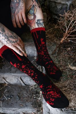Chaussettes Murder Mystery Blood Splatter