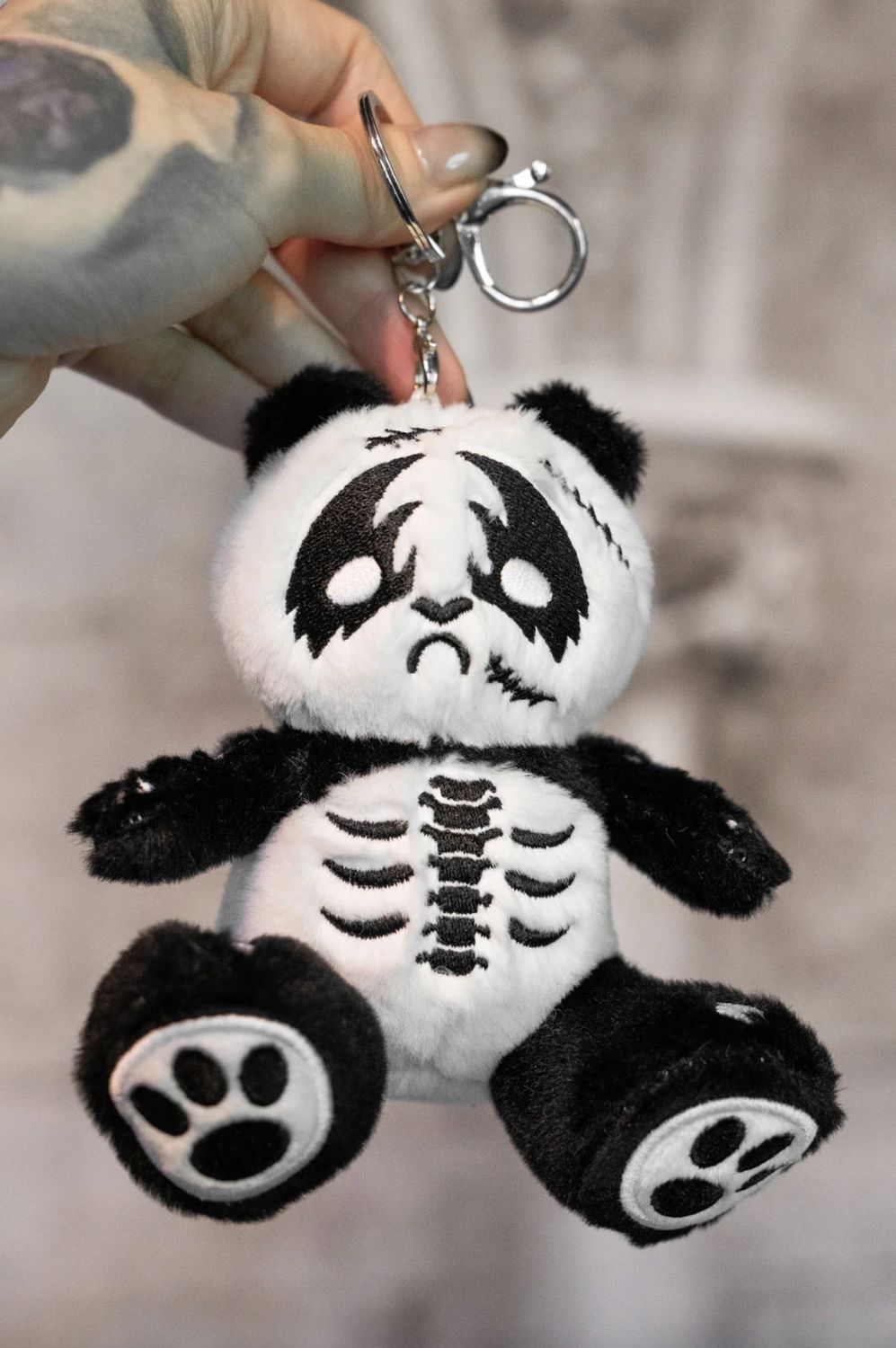 Porte-Clés Peluche Death Metal Panda